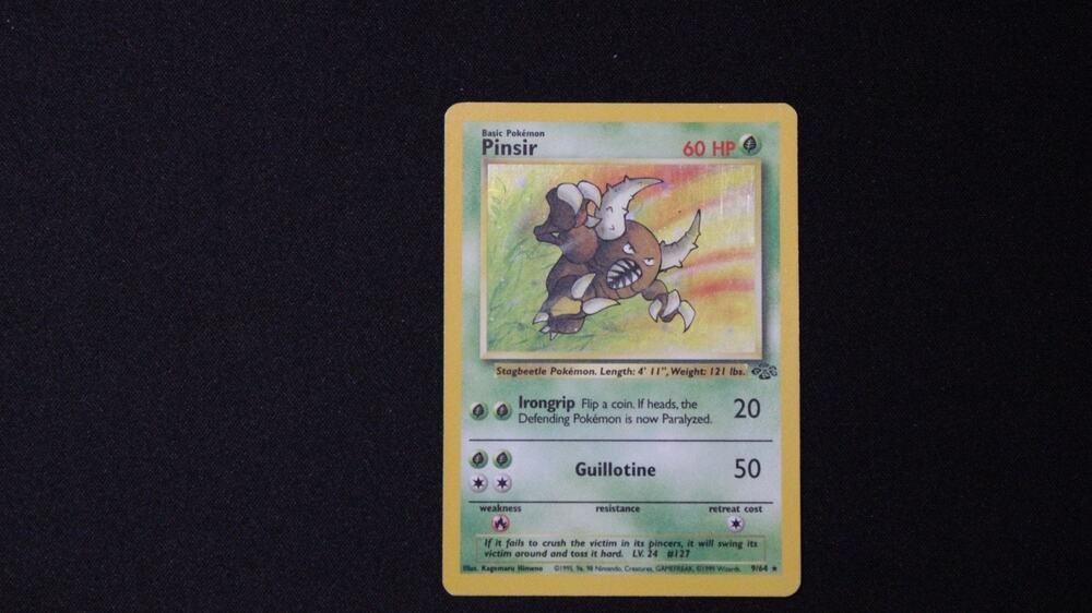 Pinsir Holo Rare 9/64 Jungle Set Vintage Pokemon Card LP EX Unlimited WOTC
